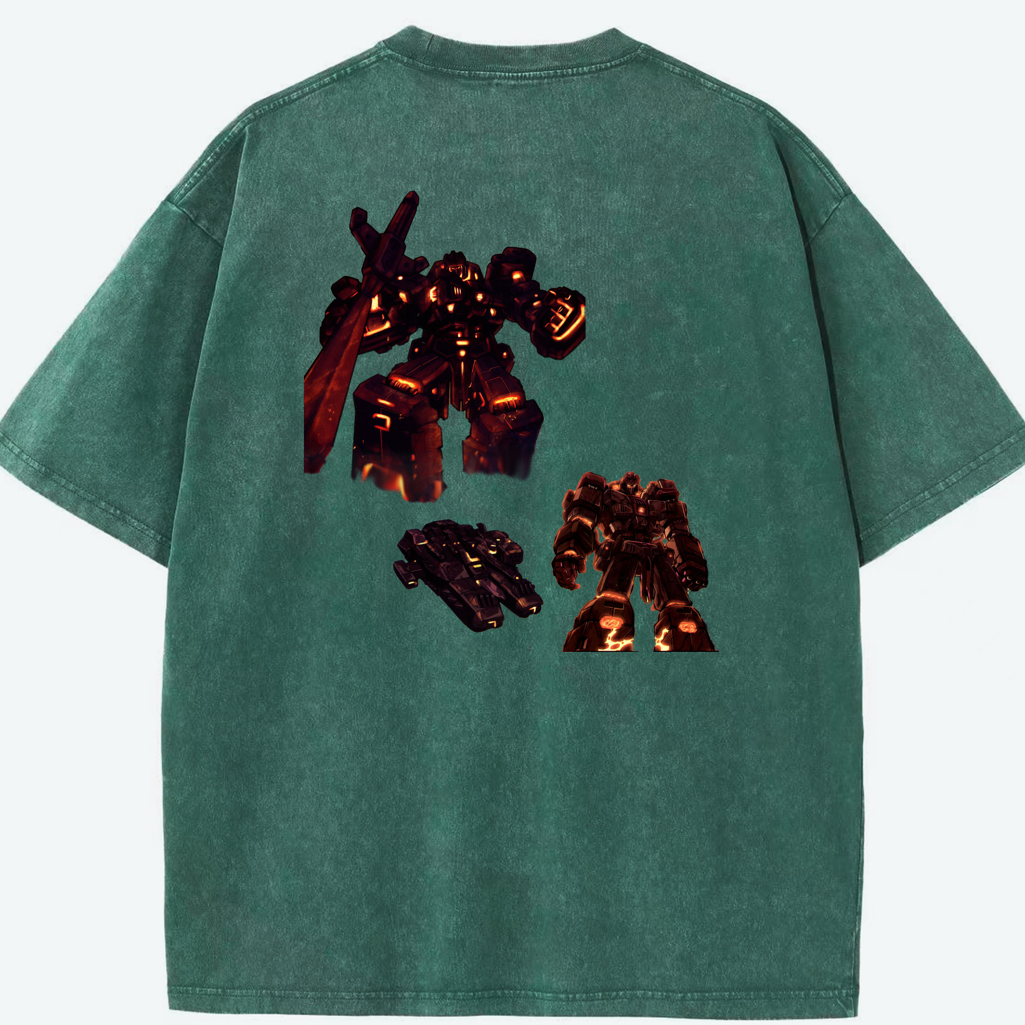 （画像用）  綿100% ヴィンテージ風 半袖Tシャツ（背面プリント）